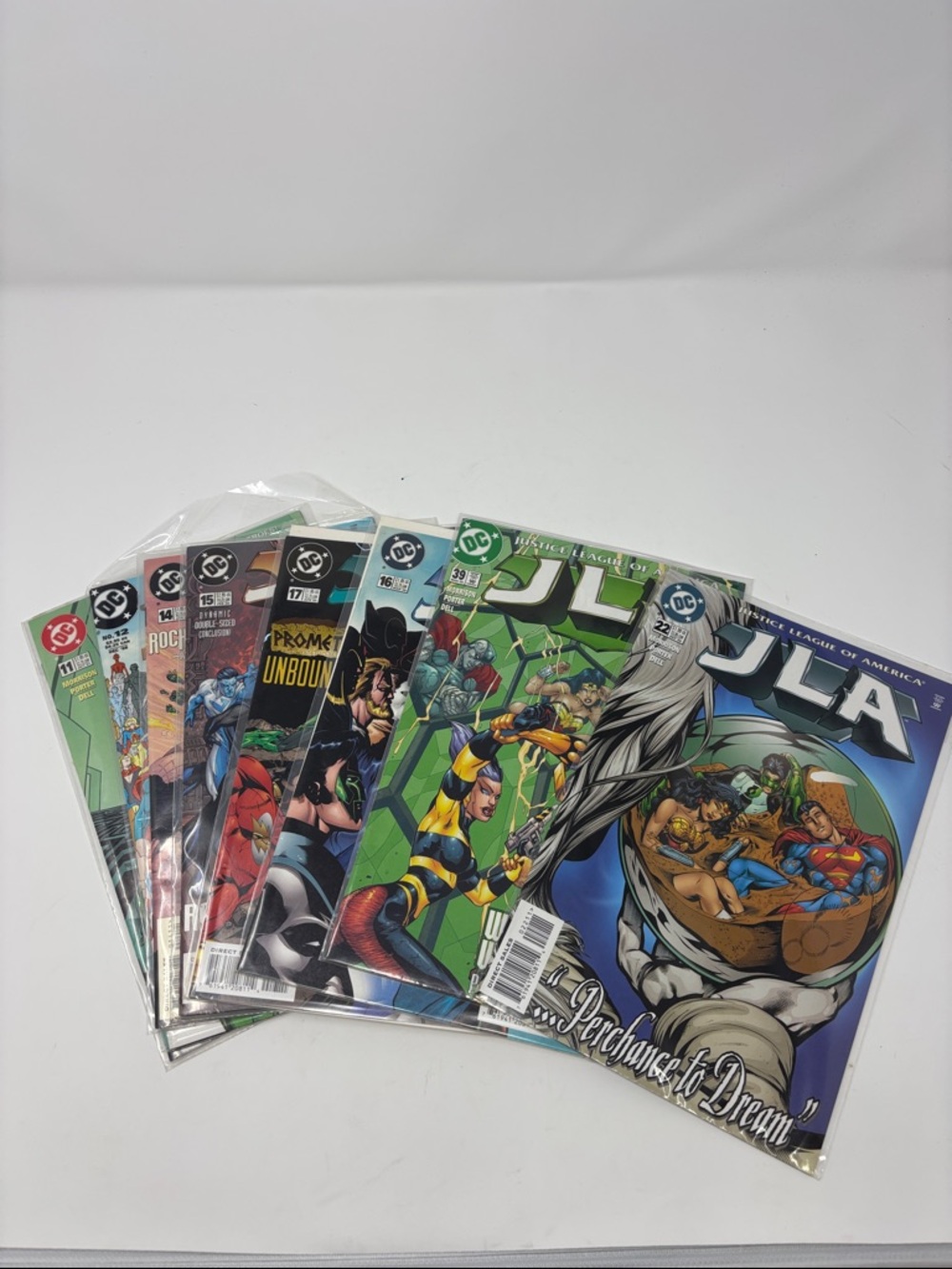 DC JLA Comic Set with Blue, Green, Red Covers 8
